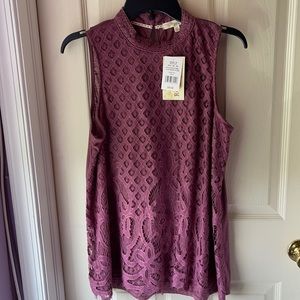 Rewind top size Xl, mauve, sleeveless, NWT
